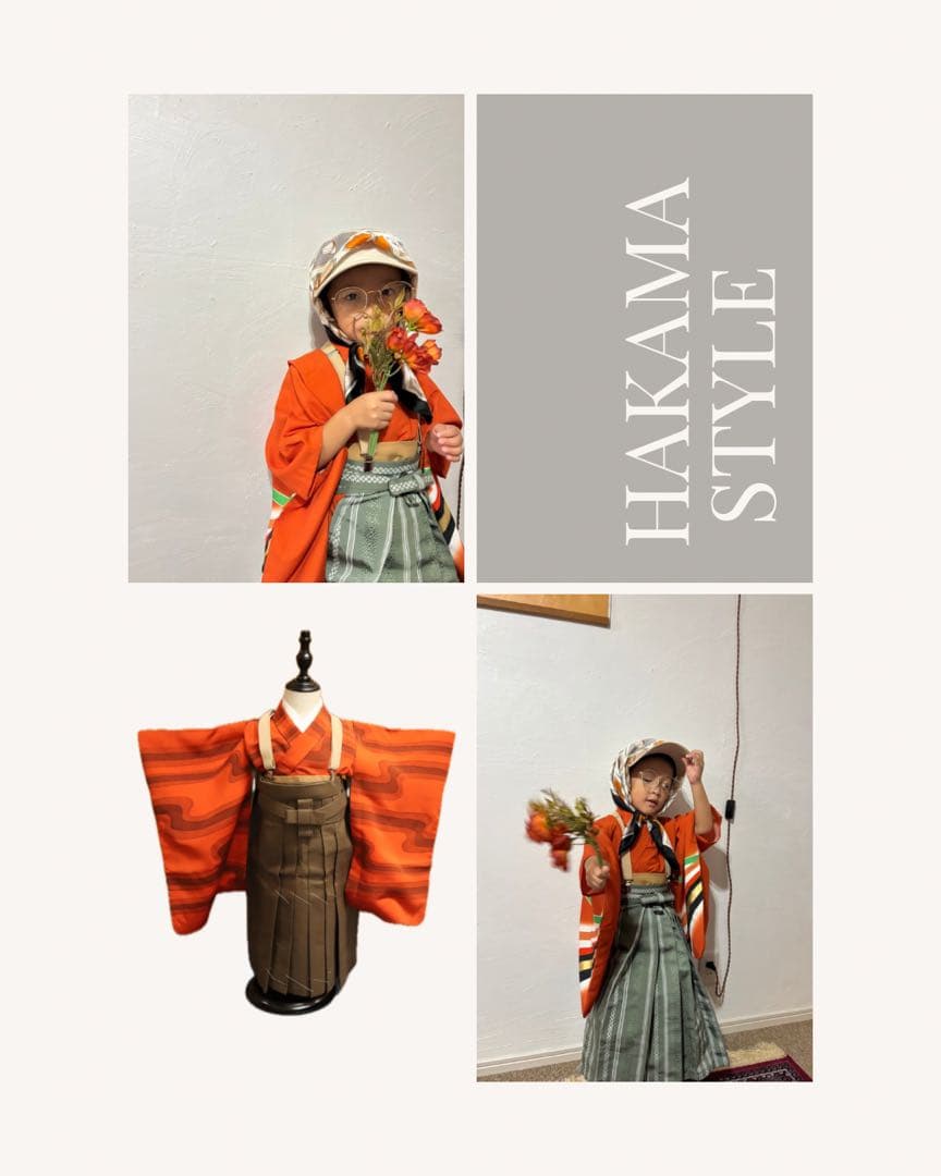 3歳　袴　ハンドメイド　七五三