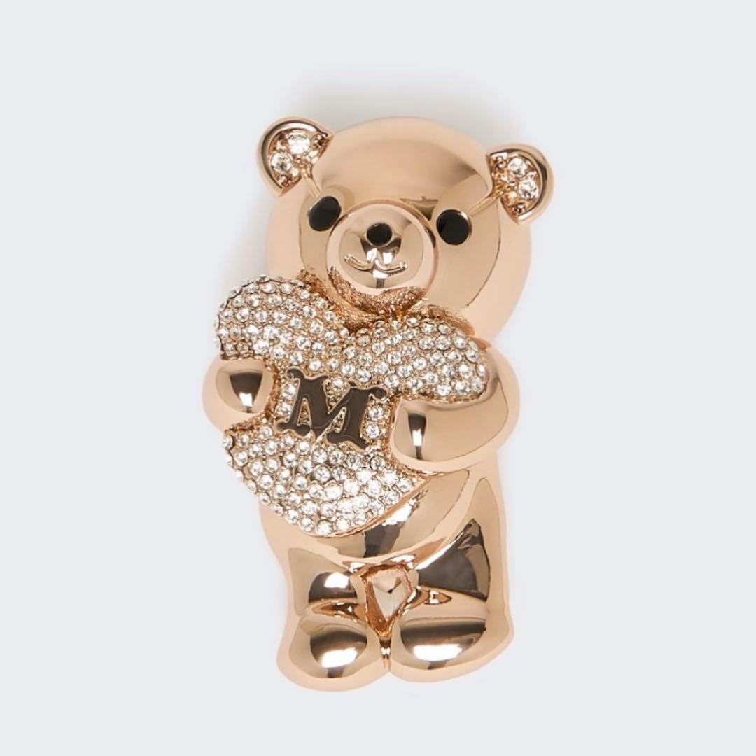MaxMara テディベア ハート ブローチ