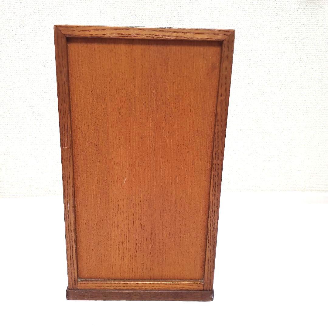 【高級木工】江戸指物 箱鏡台 キハダ材 桑材 網代編み模様 昭和レトロ