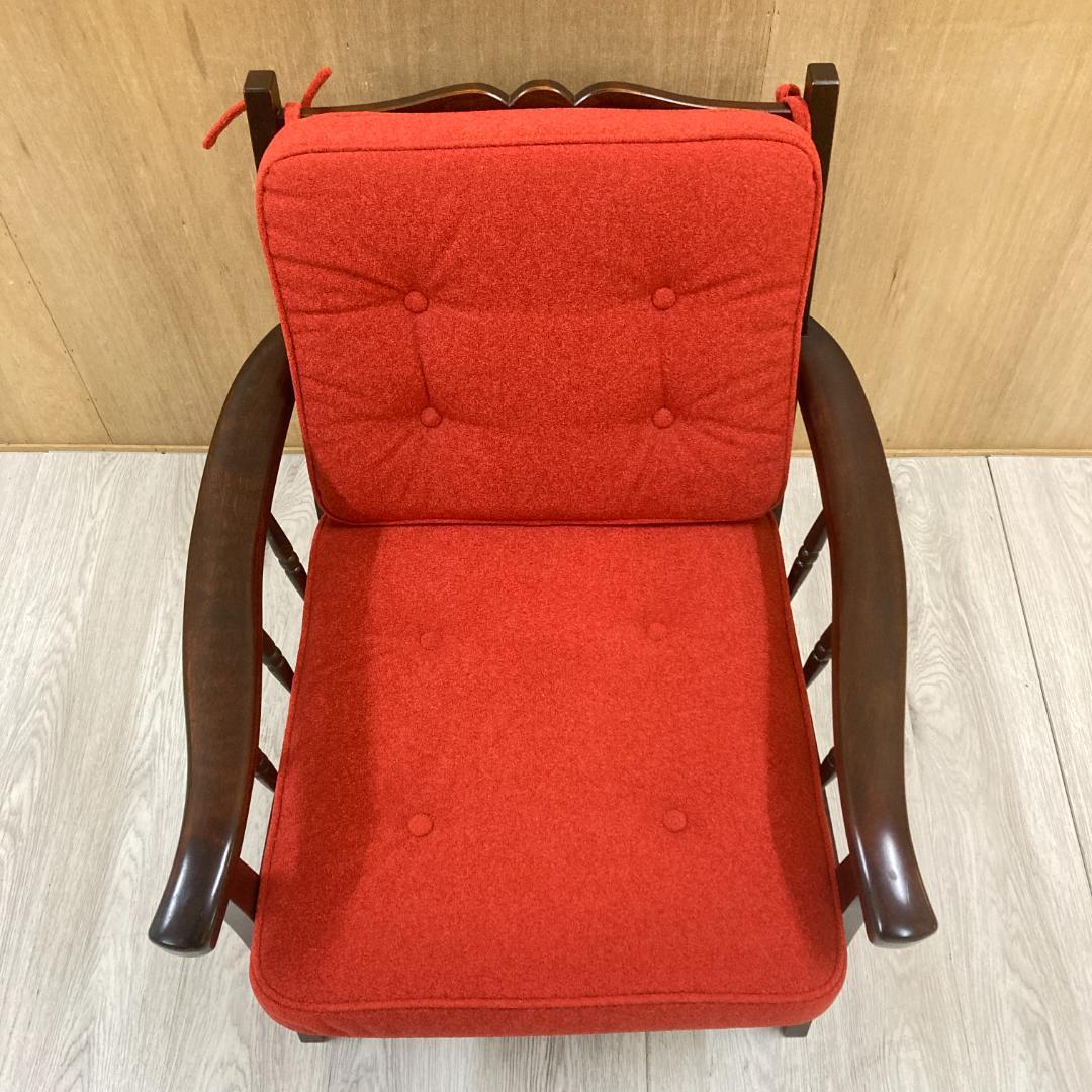 北海道民芸家具 樺無垢材 1人掛けソファ 1Pソファ A