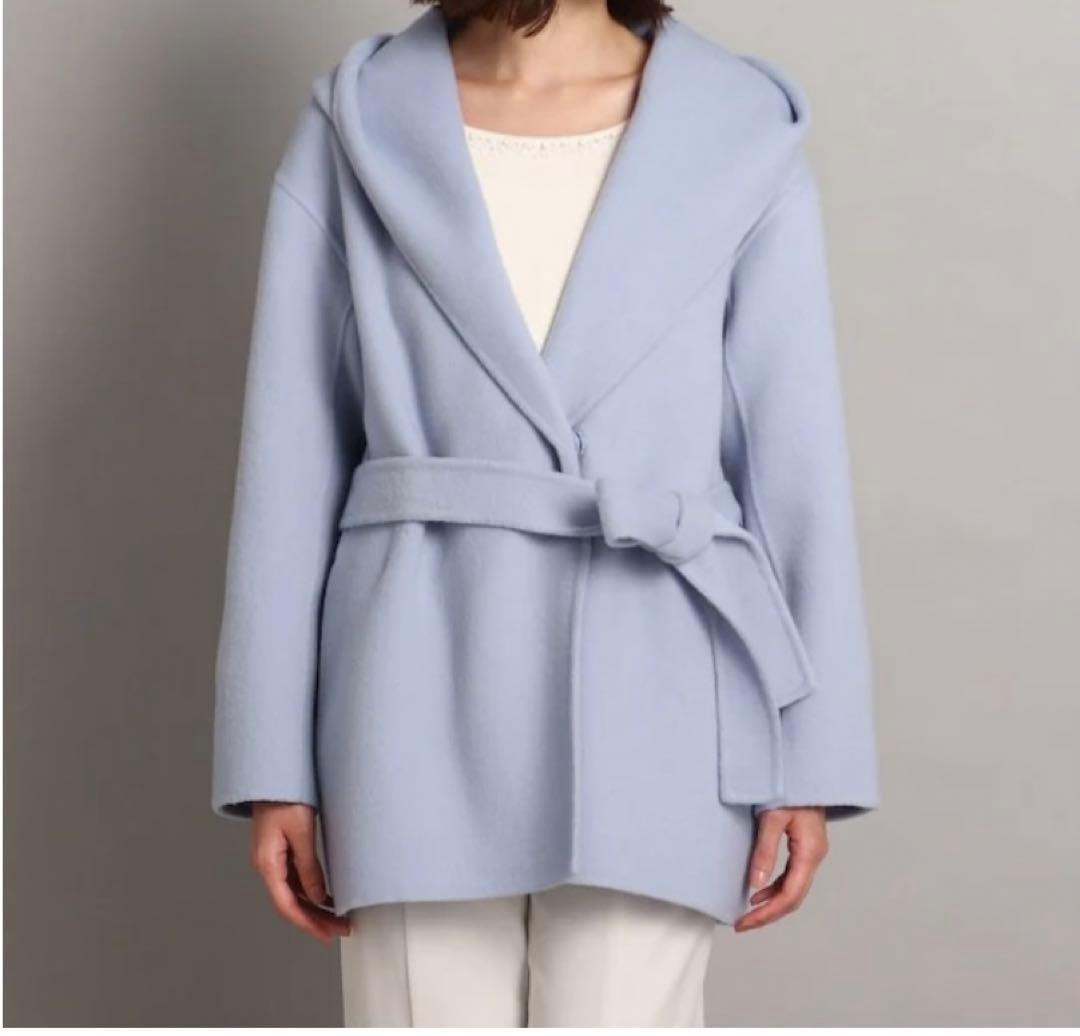 COUP DE CHANCE リバー仕立てミドル丈コート