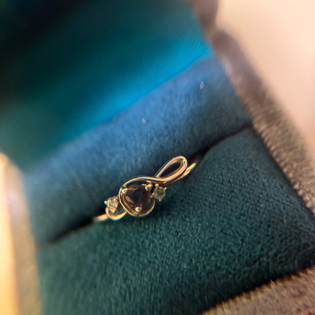 ル*ナ様 K10WGアイオライトハートモチーフリング