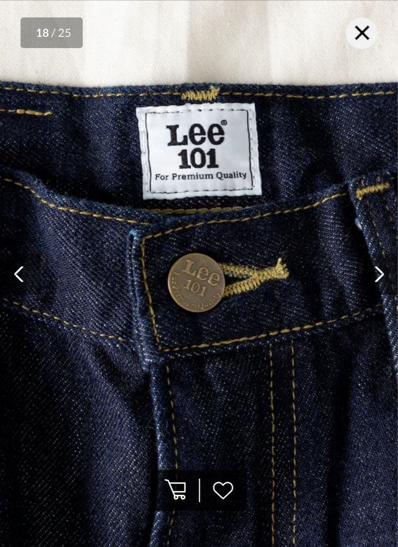 タグ付 Lee フリークスストア 別注 RIDERS 101 CURVE LEG