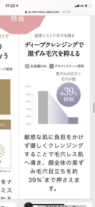 ヤーマン 毛穴ケアスチーマー ブライトクリーン ブラック IS98B