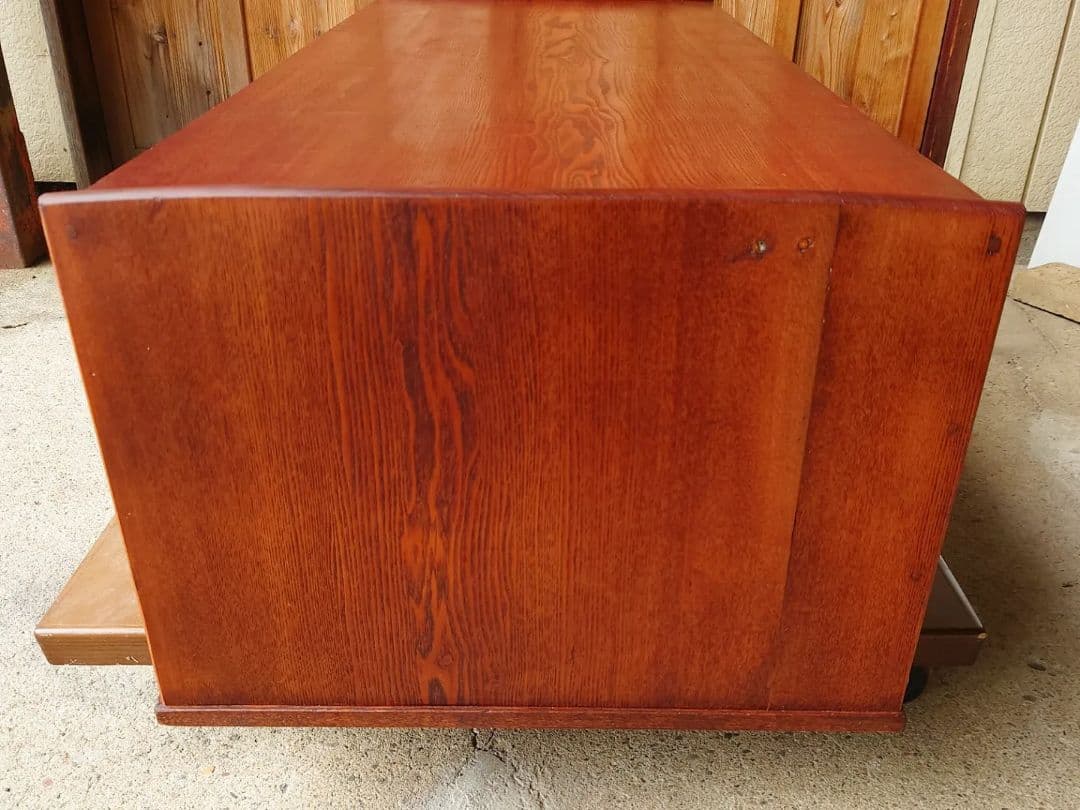 タモの両袖文机　《リペア済》