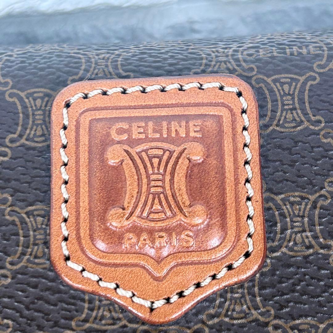 タニベン CELINE セリーヌ マカダム柄 化粧ポーチ バニティ