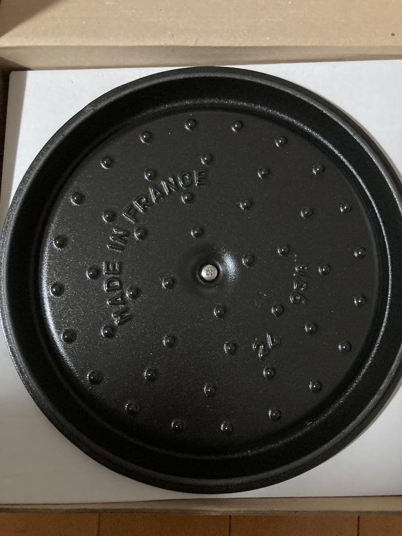 【新品未使用】ストウブ ピコココット ラウンド ブラック 24cm