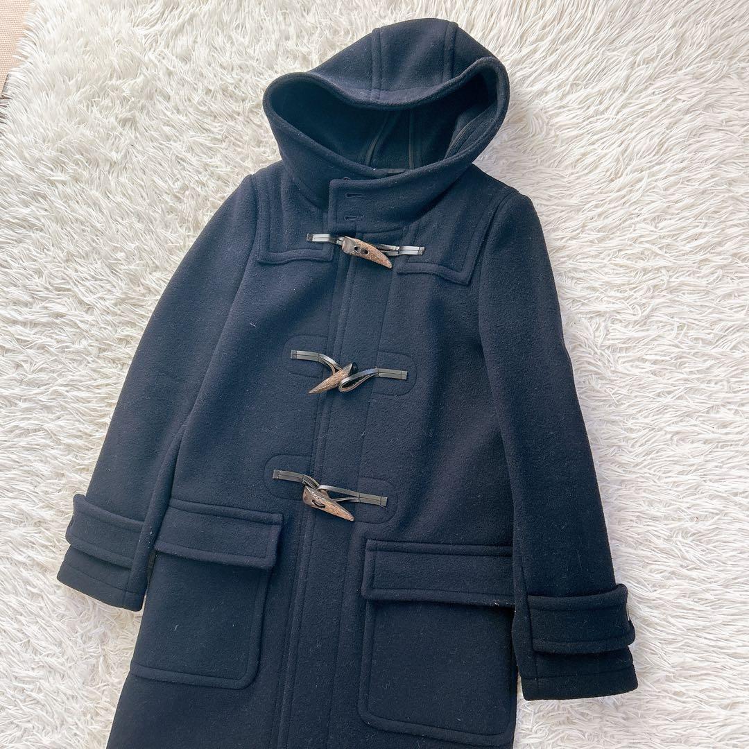 美品　HYKE ダッフルコート　ロングコート　ロング丈　トグル　ネイビー