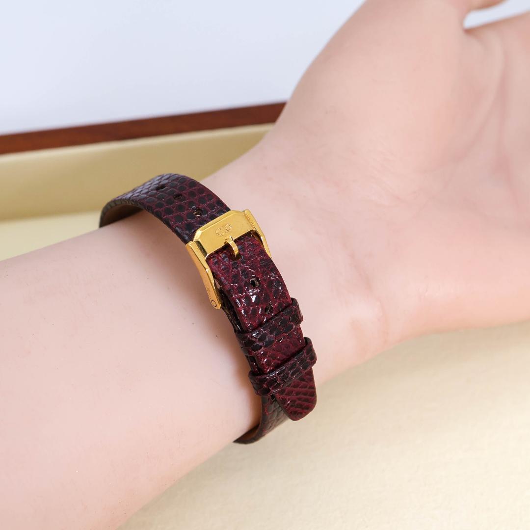 稼働 Christian Dior 腕時計 クラシカル ゴールド レザー2681