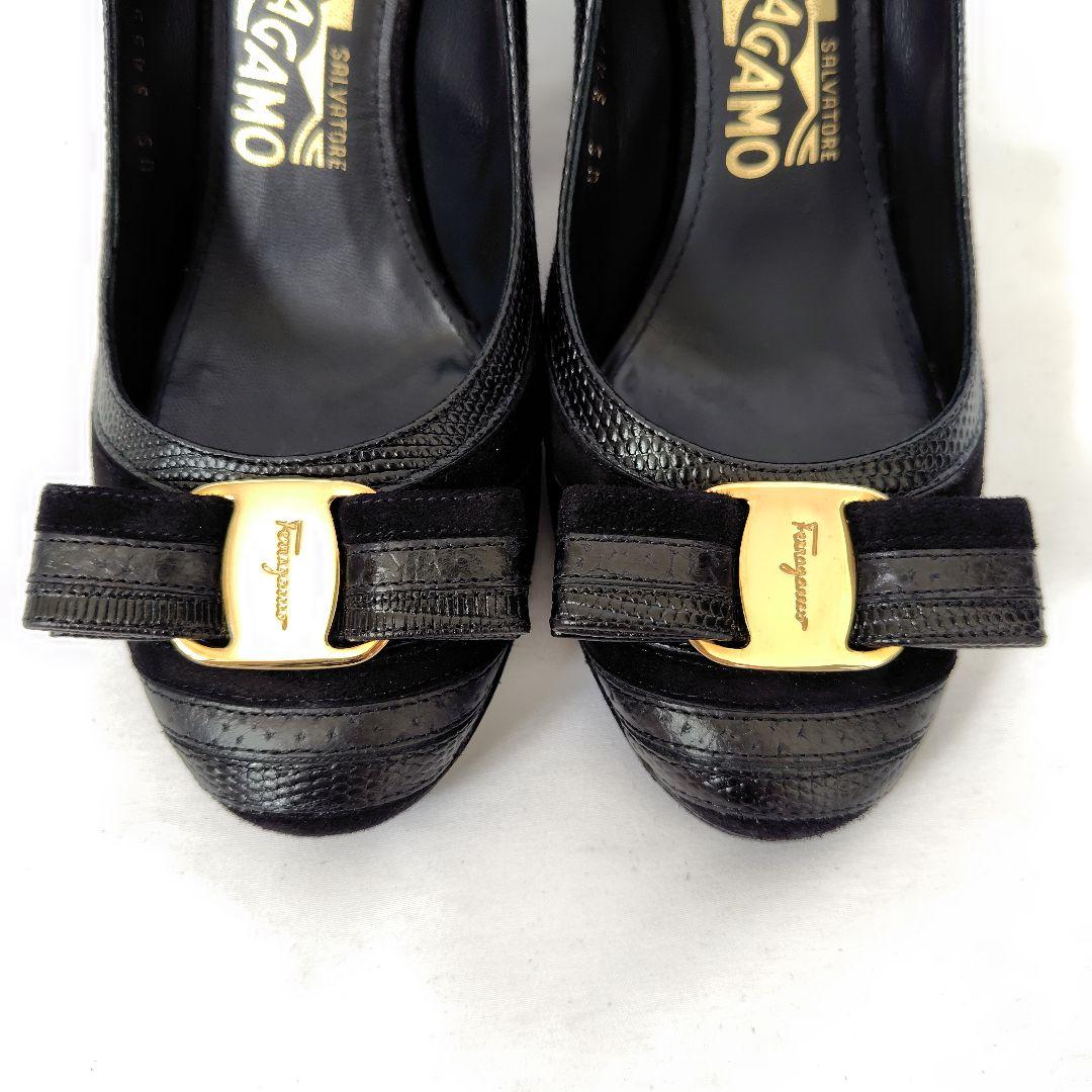 hafa28 フェラガモ クロエ 2点ヴァラ カルラ パンプス 黒