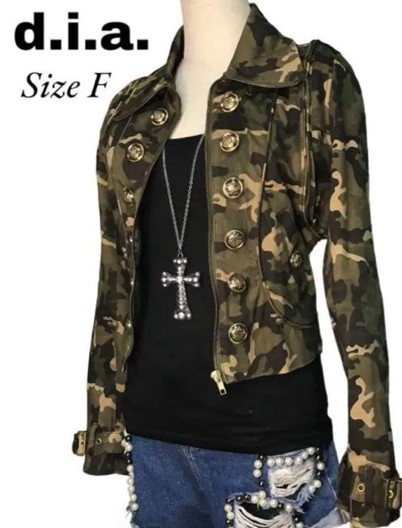 超希少d.i.a. 迷彩 ミリタリージャケット サイズF