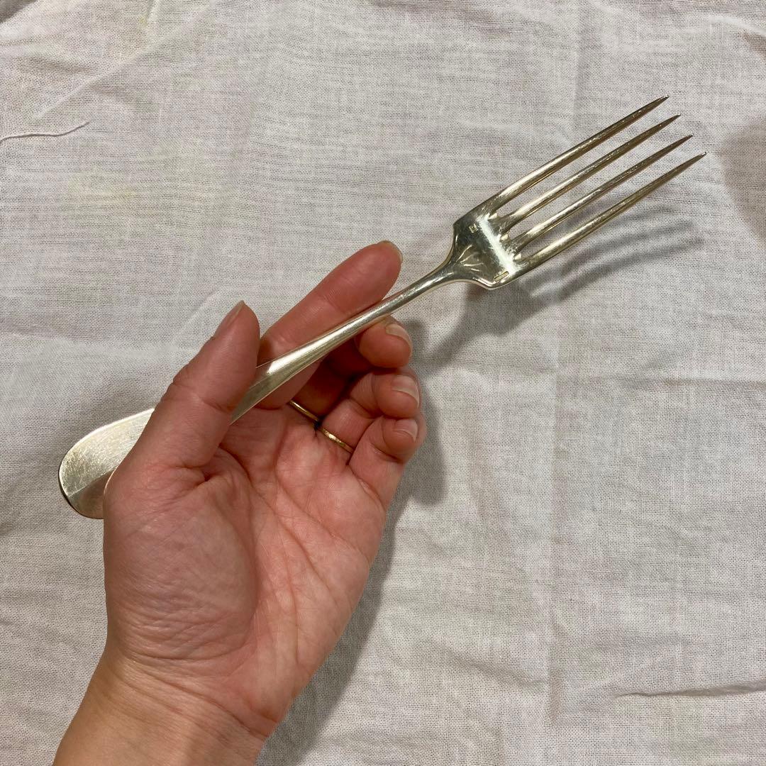 クリストフル Uniplat 純銀フォーク スプーン4本セット 21cm