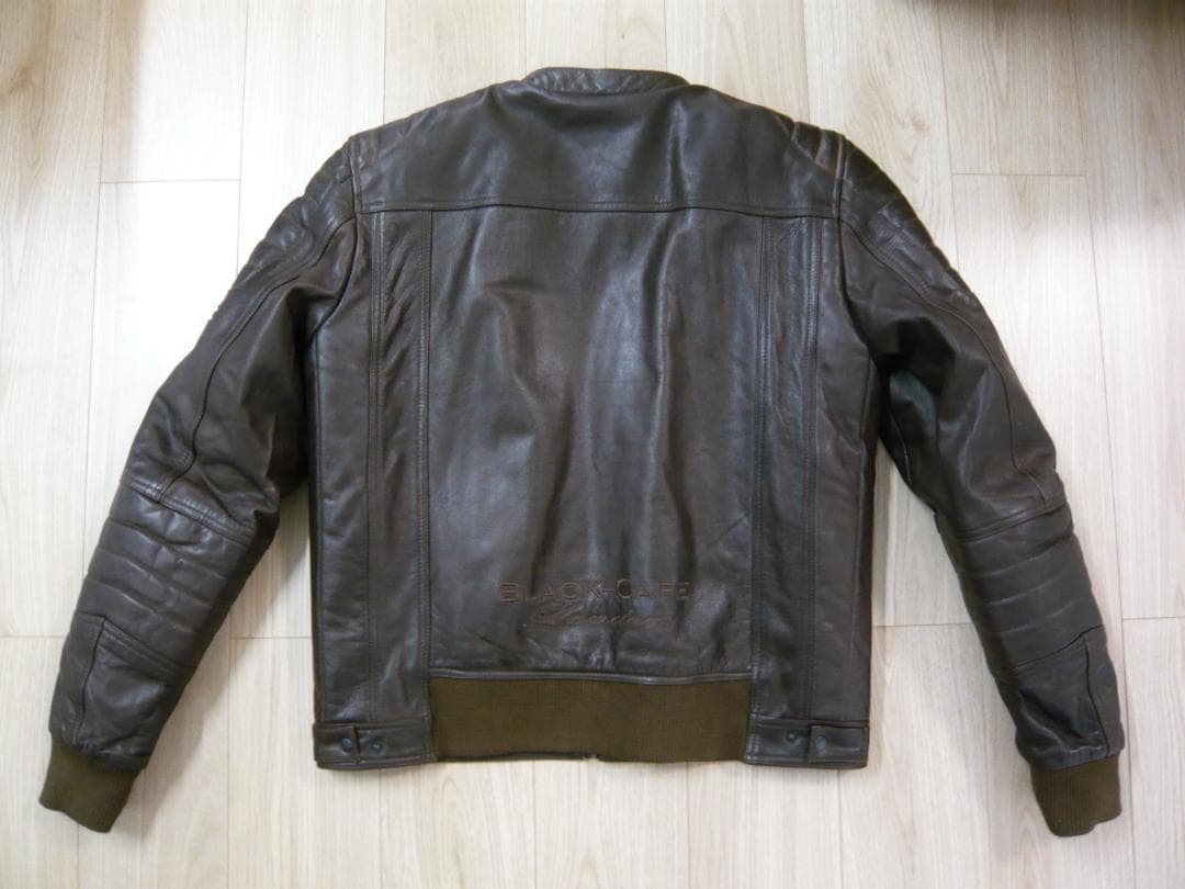 BLACK CAFE LONDON XL 3Lレザー ライダース ジャケット