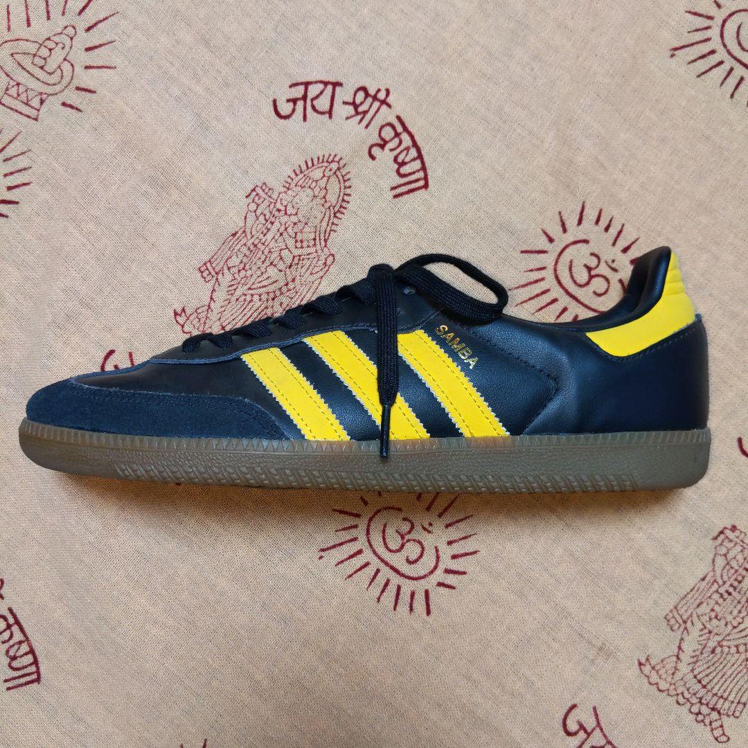 adidas SAMBA OG B96324 黒/黄 スニーカー 27.5cm