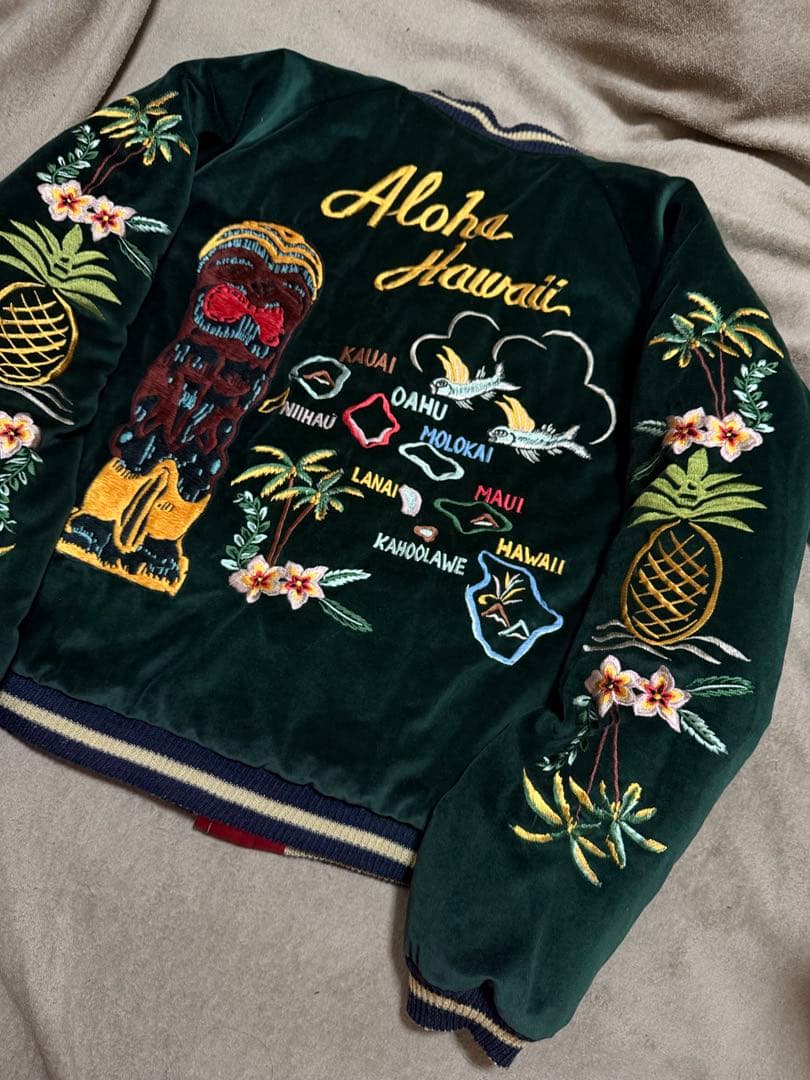 美品 ２面用 テーラー東洋 虎 アロハハワイ 日本限定スカジャン vintage