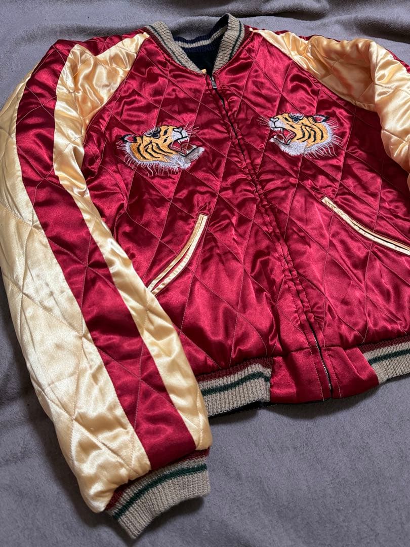 美品 ２面用 テーラー東洋 虎 アロハハワイ 日本限定スカジャン vintage