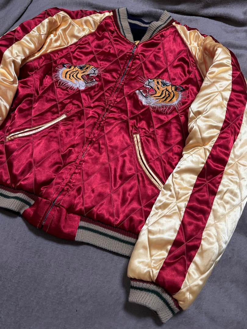 美品 ２面用 テーラー東洋 虎 アロハハワイ 日本限定スカジャン vintage