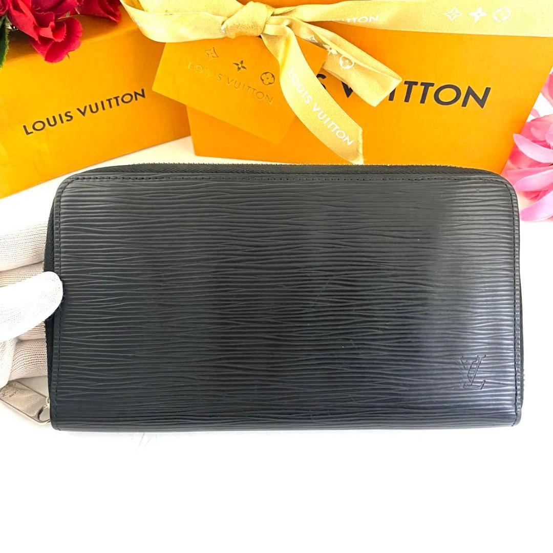 ルイ ヴィトン◎ジッピーオーガナイザー エピ ノワール ラウンドファスナー 黒