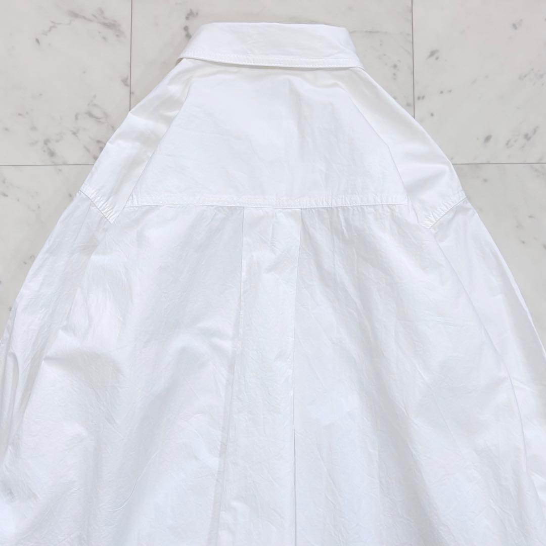 極美品✨ビアズリー シャツチュニック　ロングシャツ　白シャツ　オーバーサイズ