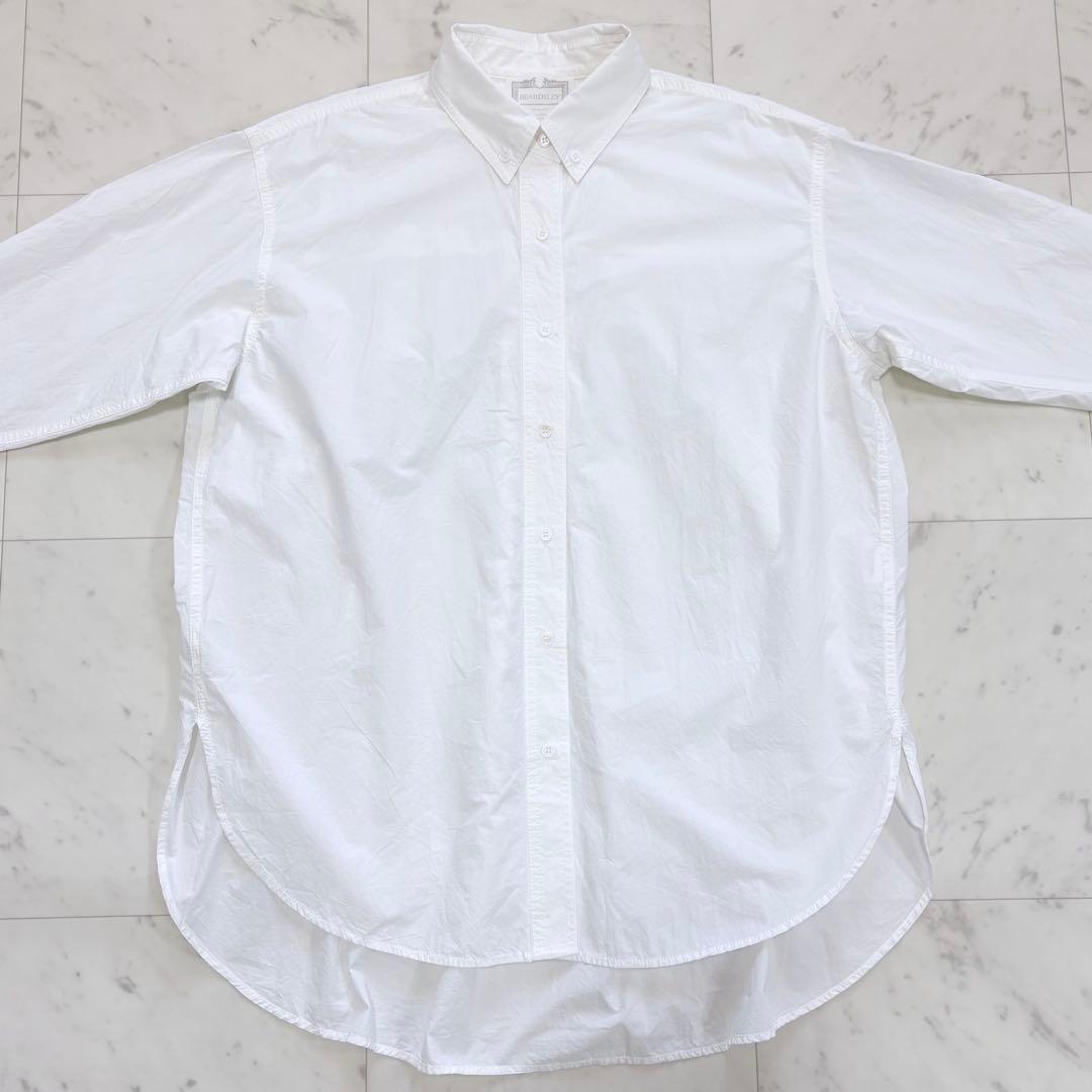 極美品✨ビアズリー シャツチュニック　ロングシャツ　白シャツ　オーバーサイズ