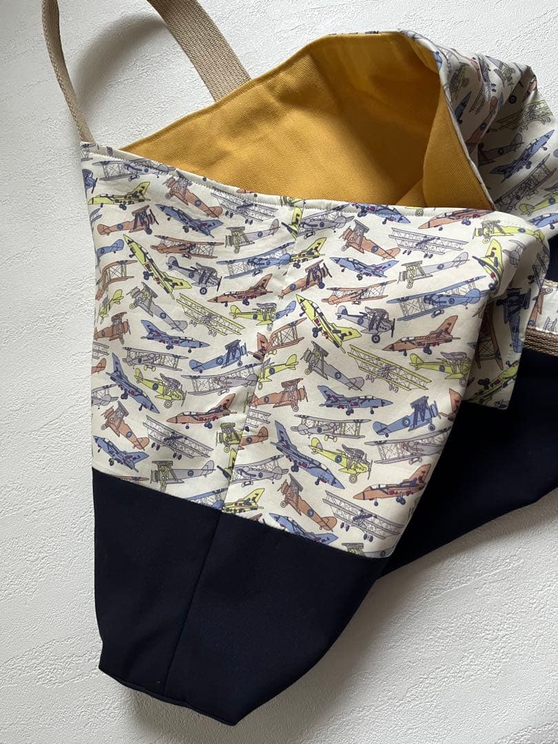 komi　リバティ　レッスンバック　体操着入れ　ハンドメイド