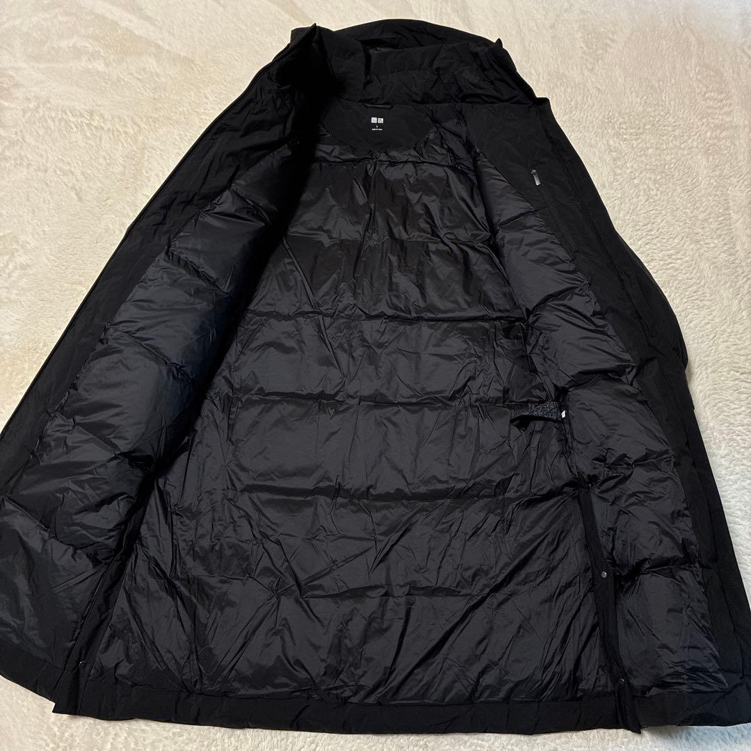 【未使用品】ユニクロ　ウルトラウォームハイブリッドダウンロングコート+ L 黒