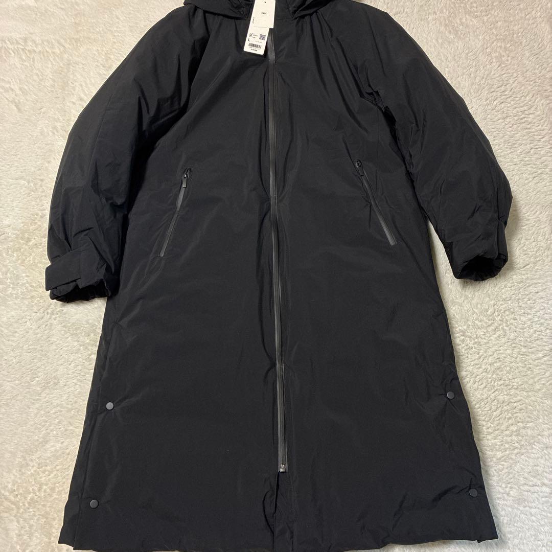 【未使用品】ユニクロ　ウルトラウォームハイブリッドダウンロングコート+ L 黒