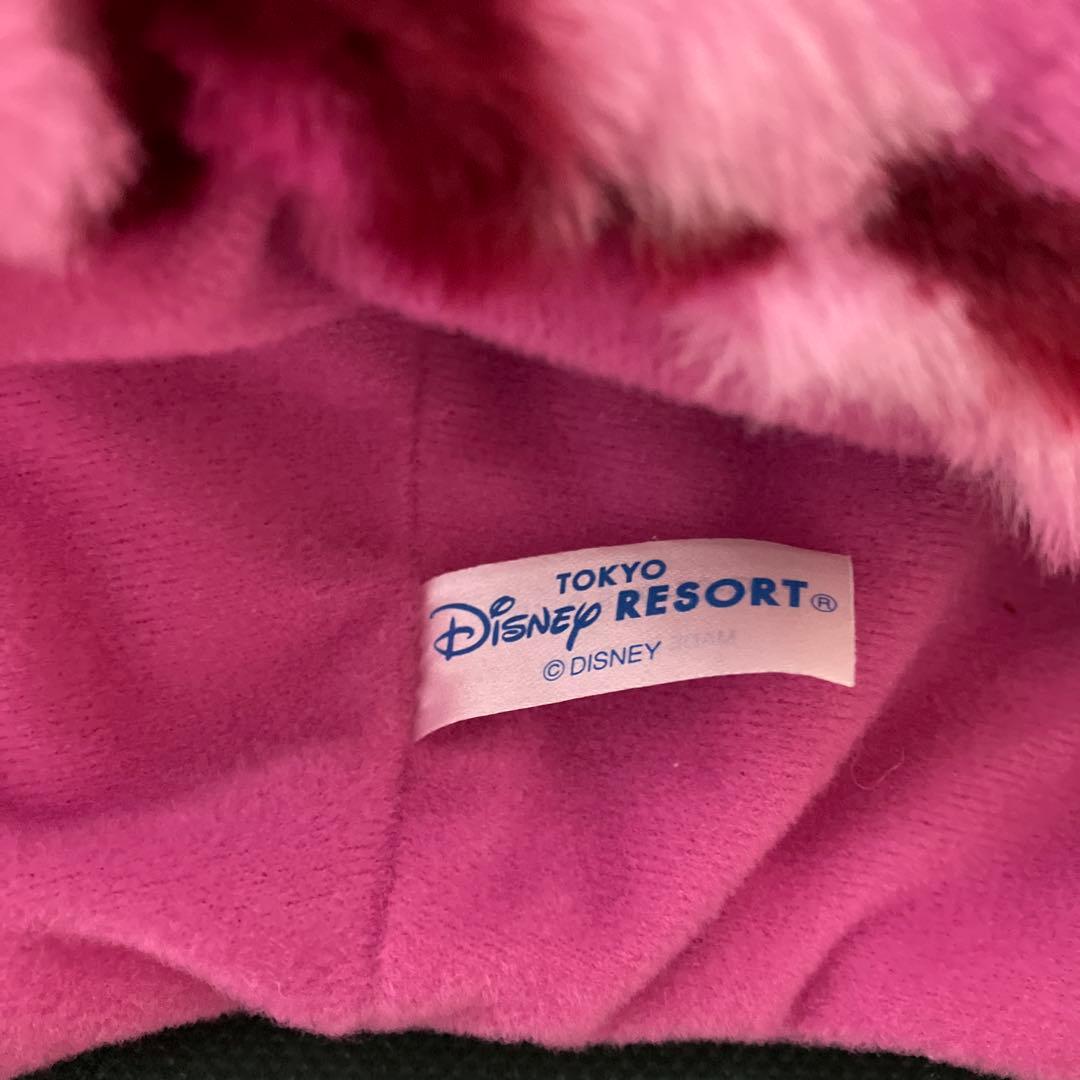 ディズニー　ミニー　ファンキャップ　ピンク　ヒョウ柄　スパンコール　リボン　帽子