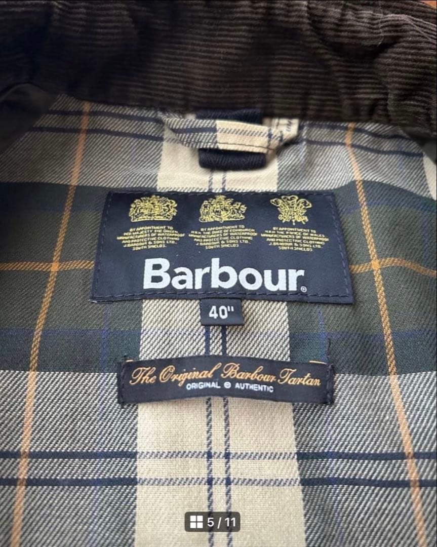 バブアー　ノンオイルジャケット　サイズ40