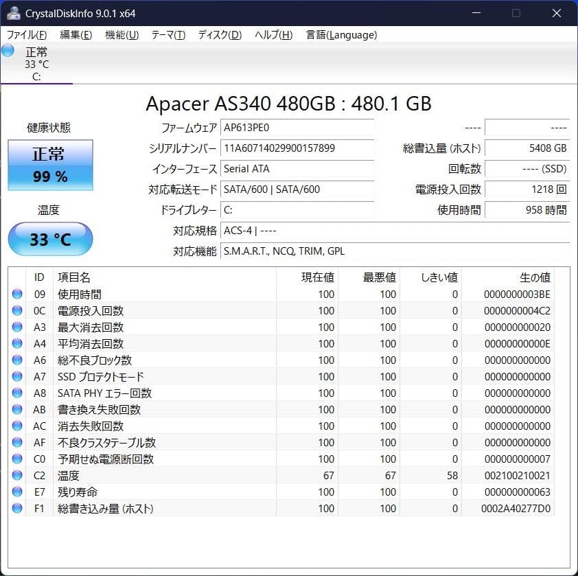 使用少♪SSD 10世代i5 12GB Windows11 Pro Office