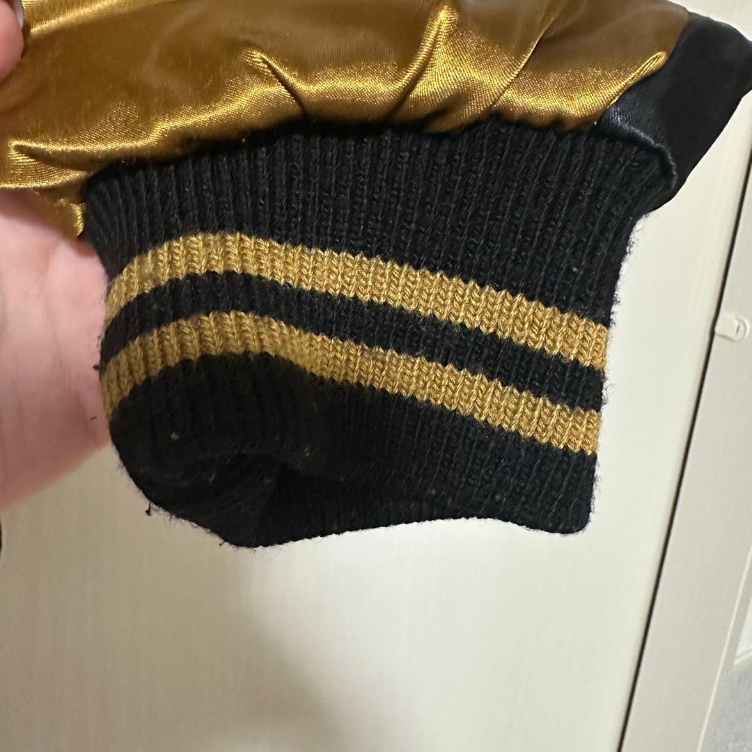 カールヘルム　スカジャン　黒金　シマウマ　刺繍　メンズM