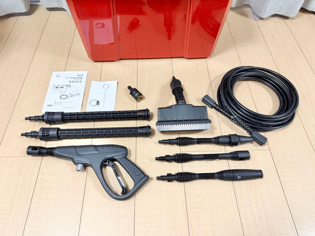 美品 アイリスオーヤマ タンク式 高圧洗浄機 ベランダセット SBT-512N