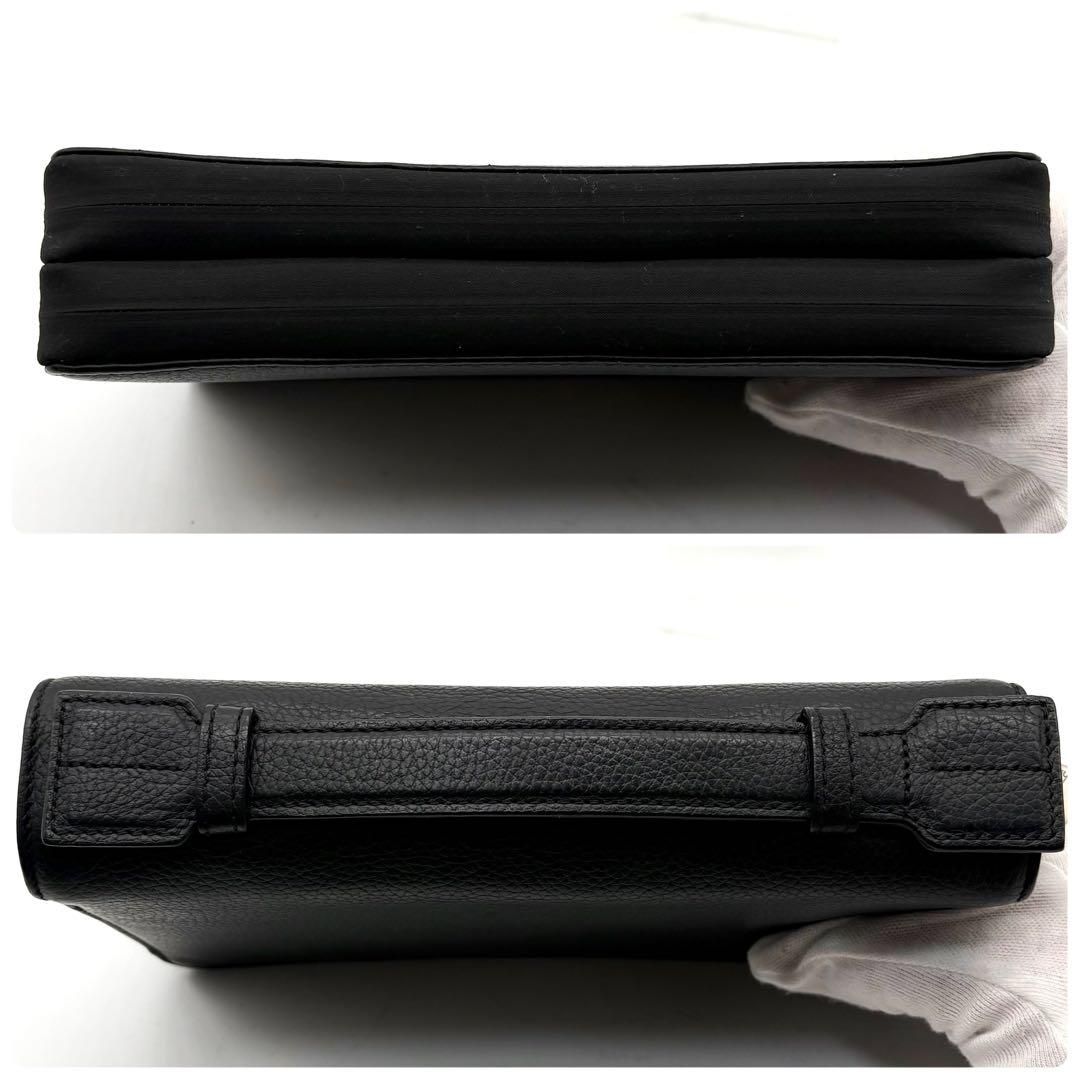 【極美品】ダンヒル オーガナイザー 長財布 ダブルジップ レザー ブラック