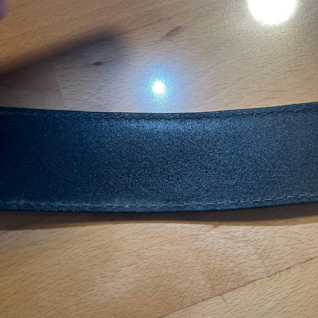 [1月28日まで]GUCCI ブラックレザー ベルト ダブルGロゴ