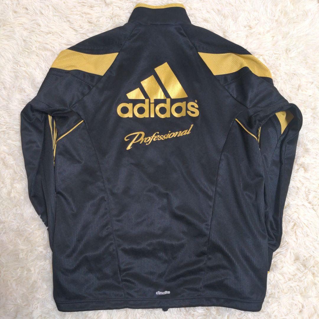 アディダス adidas ジャージ セットアップ 金黒 3L 日本製