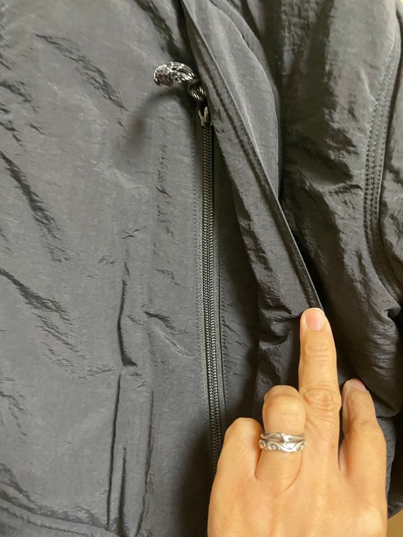 PRIORITY ブラック 中綿コートフード付き