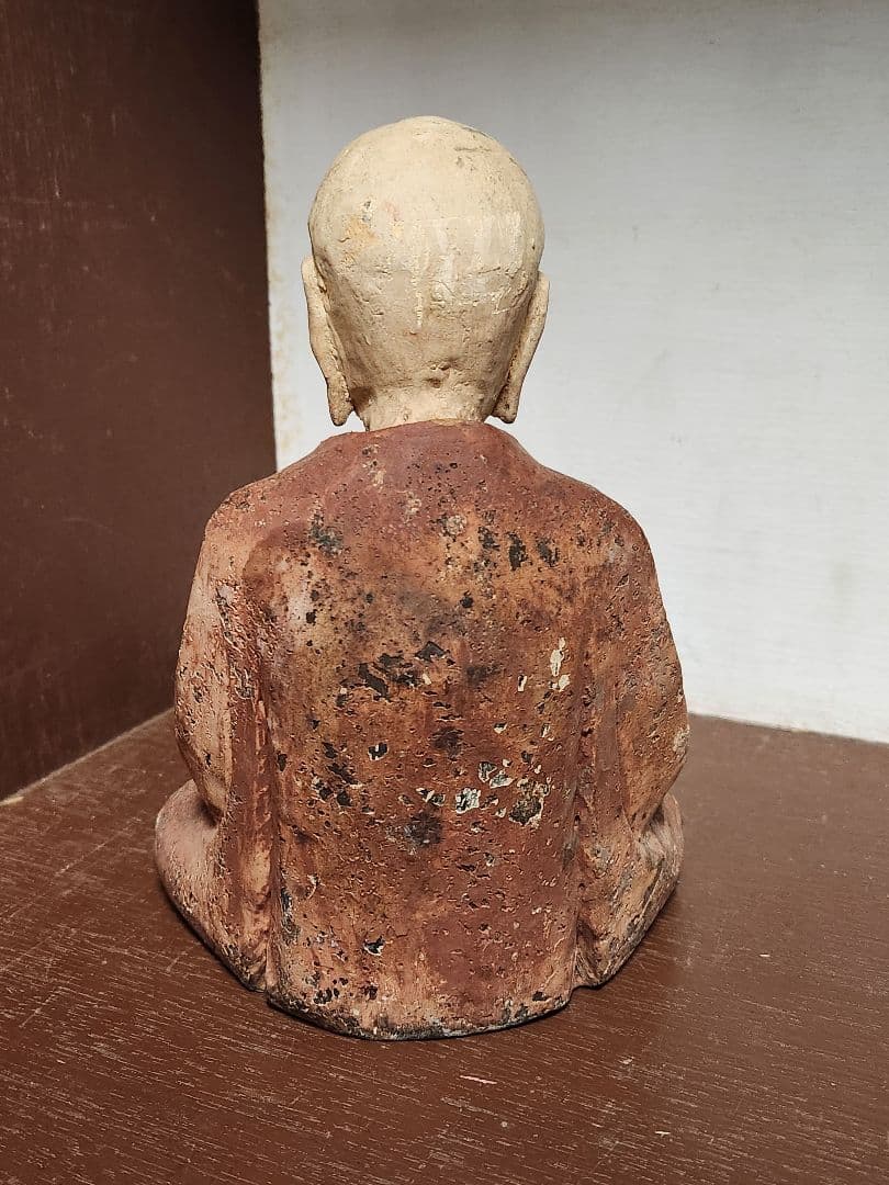 木彫り 僧侶　木製　仏像　仏　木喰　木彫