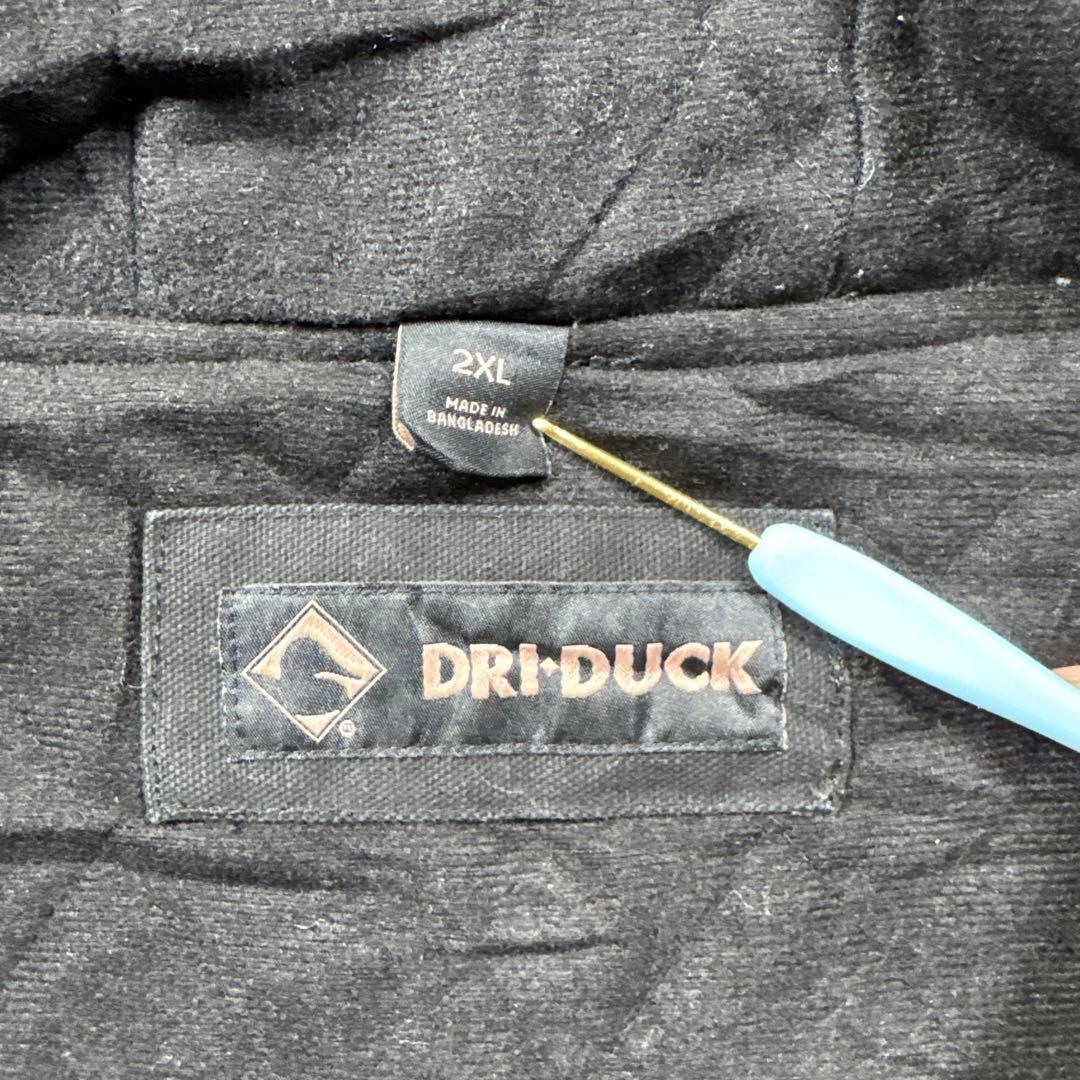 DRI-DUCK古着00sダック地アクティブジャケット黒フェード企業ロゴT29
