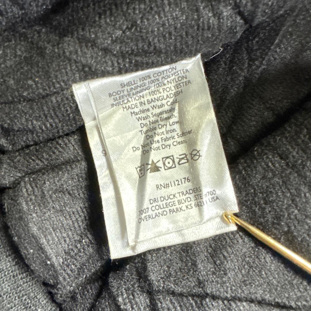 DRI-DUCK古着00sダック地アクティブジャケット黒フェード企業ロゴT29