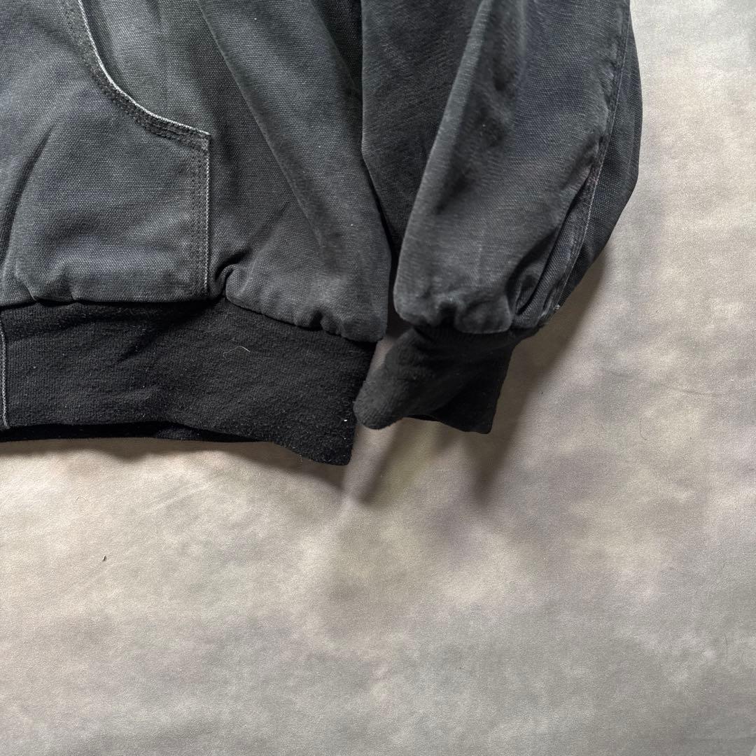 DRI-DUCK古着00sダック地アクティブジャケット黒フェード企業ロゴT29