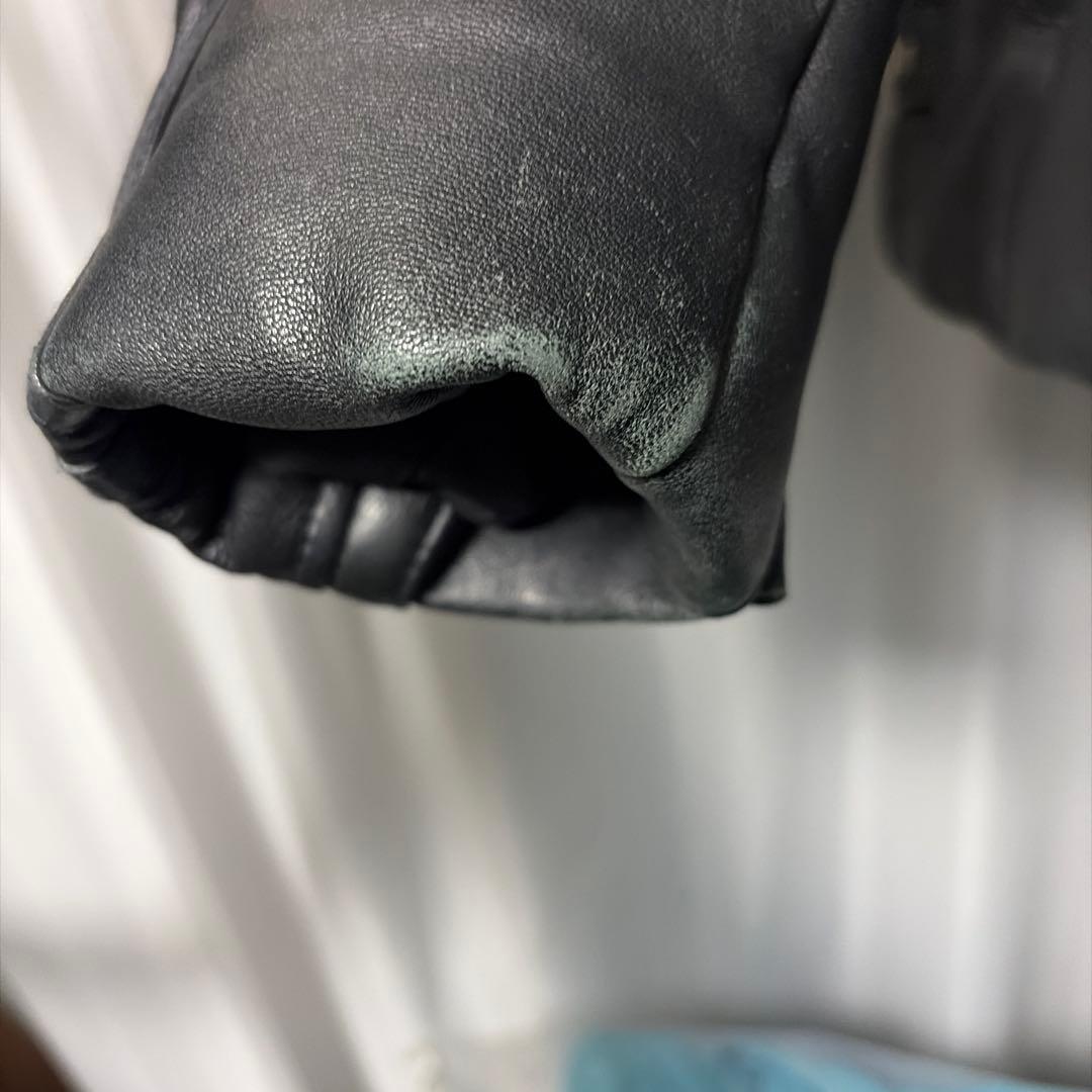 休日特価！Schott レザーダウンジャケット