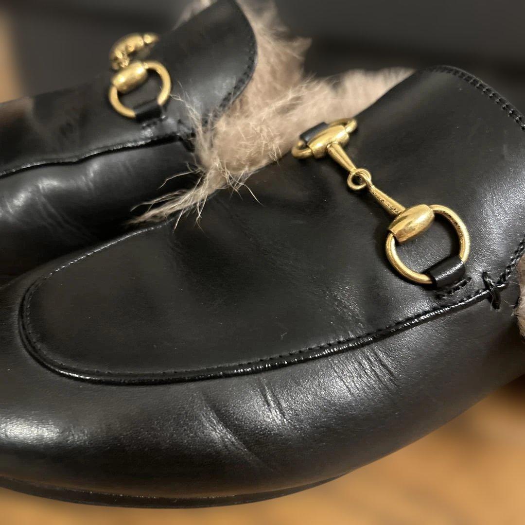 GUCCI ファー　プリンスタウン　ホースビット