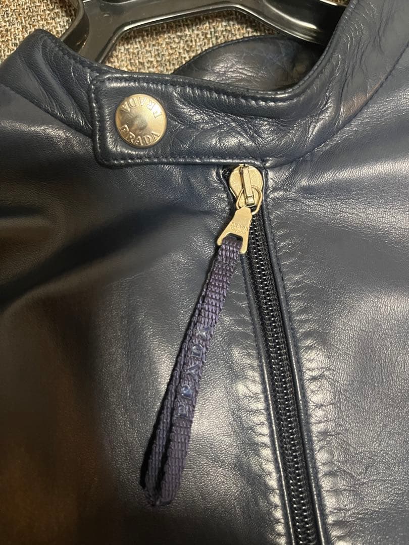 【激レア】PRADA UOMO レザーライダースジャケット