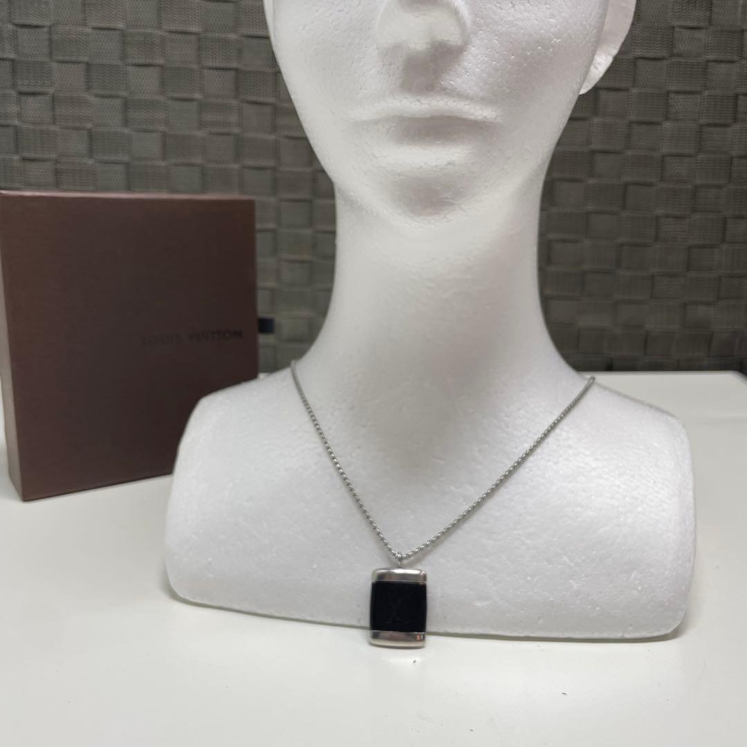 サ*ユ様 LOUIS VUITTON M65372 ウッド　シルバー ネックレス