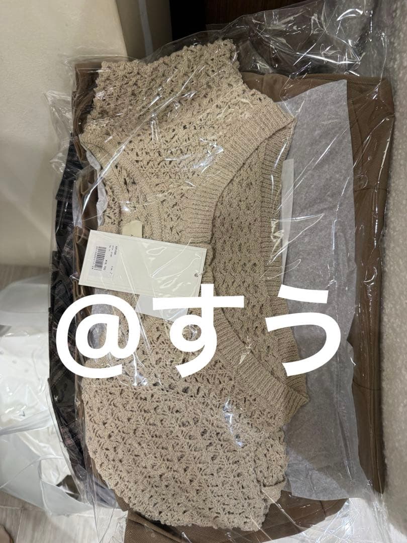 andmary Grenda pleats set minidress ブラウン