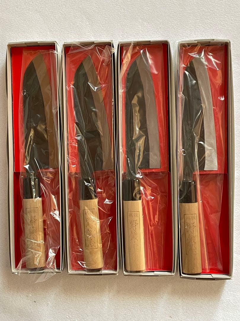 未使用品　三徳包丁（越後野鍛冶）×4点まとめて