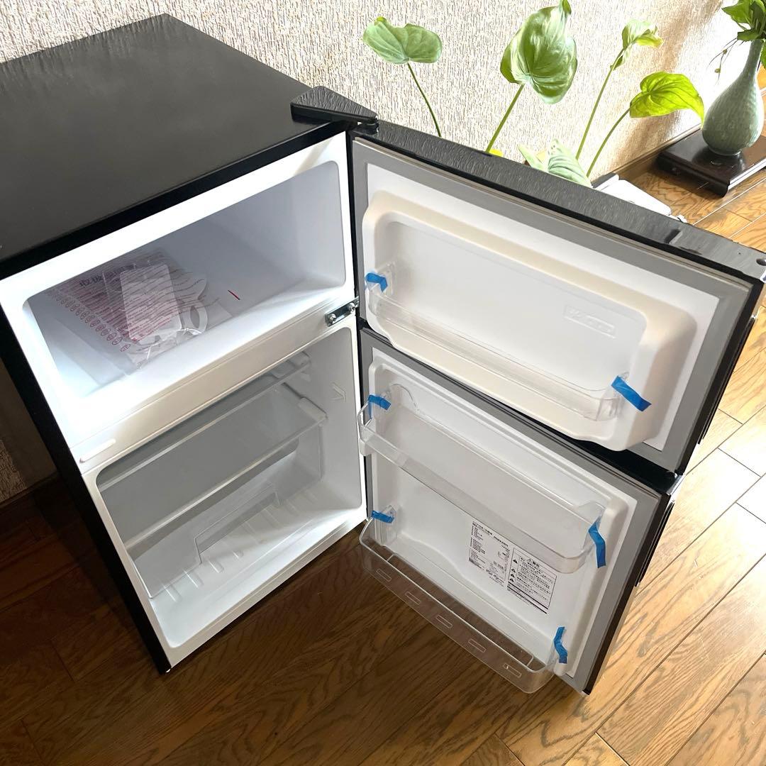 【新品未使用】冷蔵庫 87L MAXZEN マクスゼン 小型 2ドア ガンメタ