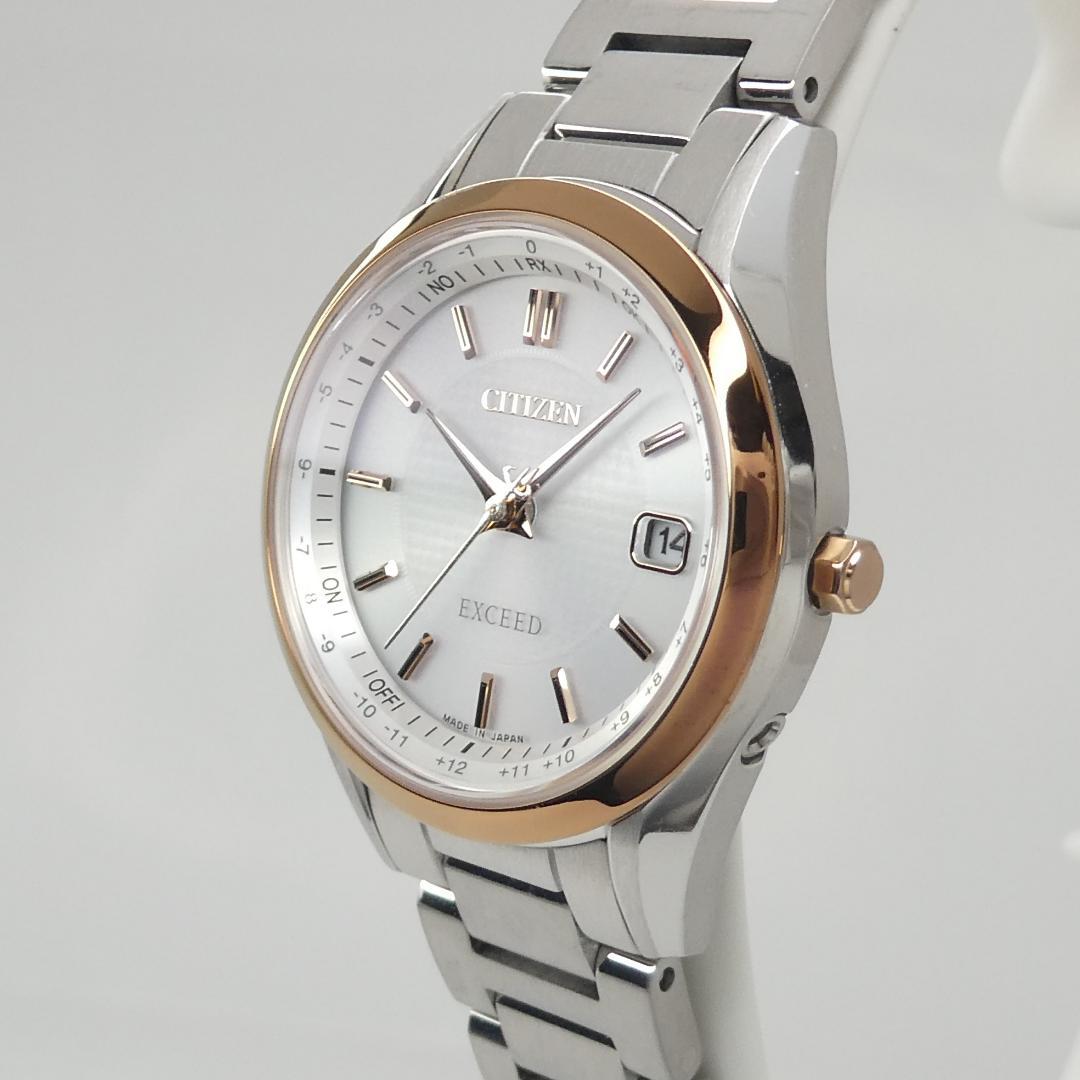 箱なし✴美品稼働品 エクシード 電波ソーラー チタン ダイレクトフライト 17㎝