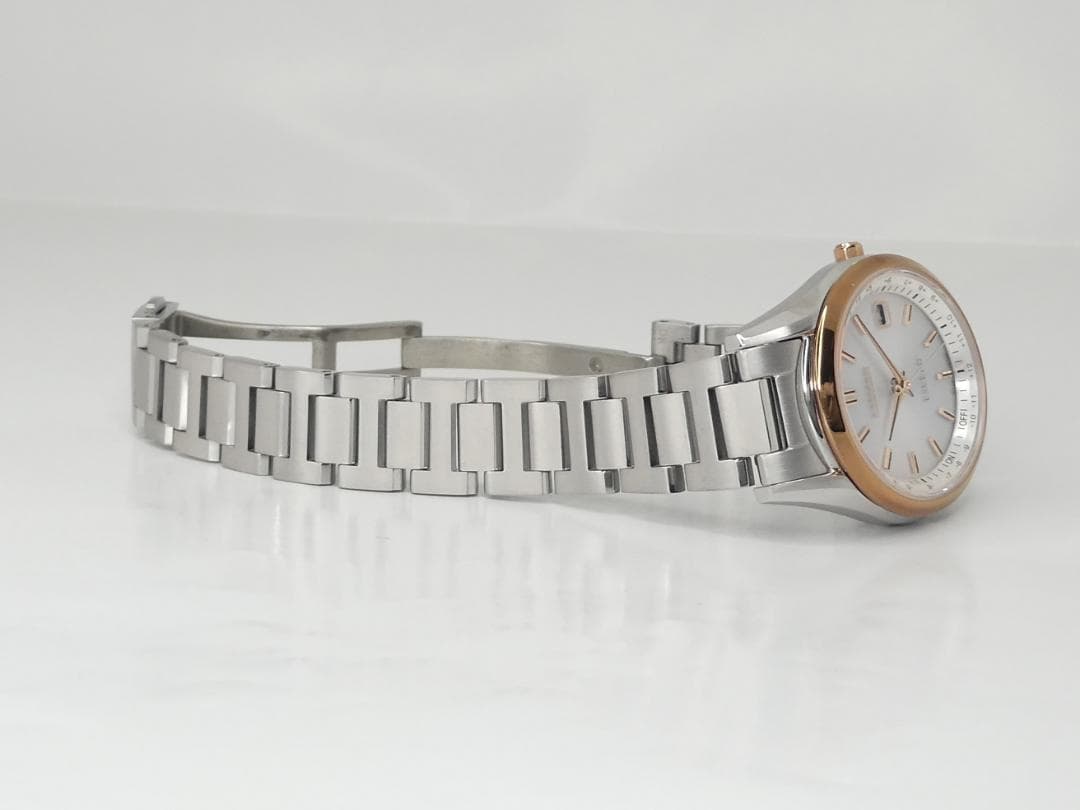 箱なし✴美品稼働品 エクシード 電波ソーラー チタン ダイレクトフライト 17㎝