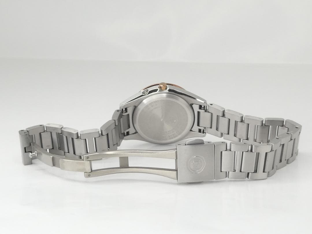 箱なし✴美品稼働品 エクシード 電波ソーラー チタン ダイレクトフライト 17㎝